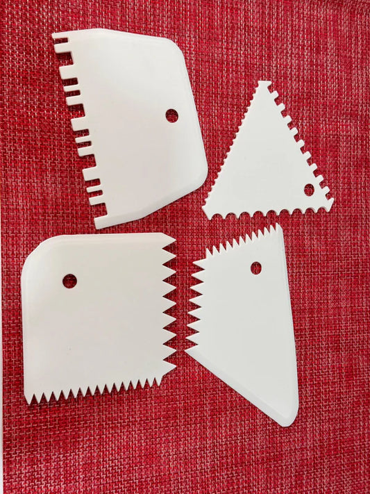 Cake Scraper & Decorating Comb Set