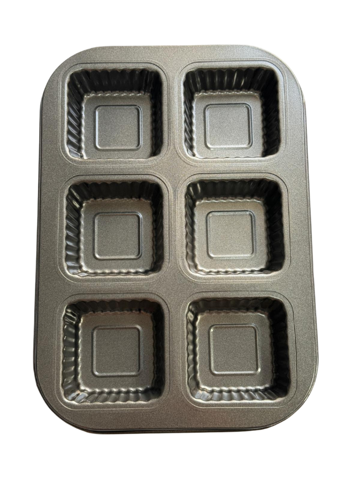 Mould Cup Non-Stick Square Baking Pan Cake Mold 6pcs Cup Cake/Muffin Square