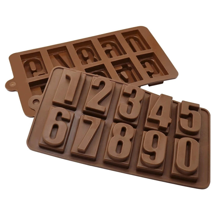 Silicone Chocolate Numeric 0 to 9 Number Baking Tools for Cake Decoration Mould