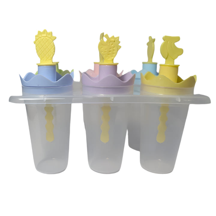 Bird & Fruit-Themed 6-Piece Popsicle Molds | BPA-Free Reusable Ice Cream & Kulfi Maker | DIY Frozen Treat Molds with Tray & Fruit-Shaped Sticks | Easy-Release Ice Lolly Moulds for Kids & Adults