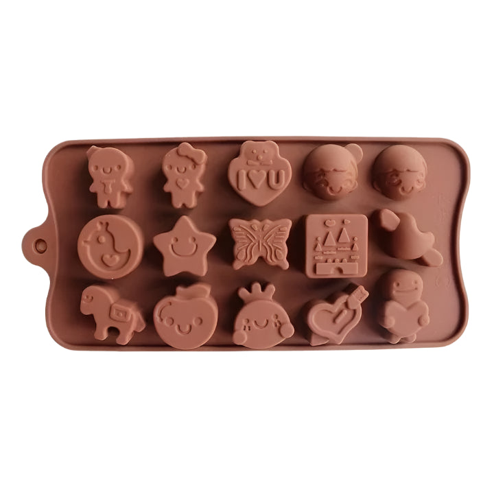 Flexible Silicone Food Grade Different Shape's Chocolate Mould Tools | Man Love Shape Silicone Chocolate Mould