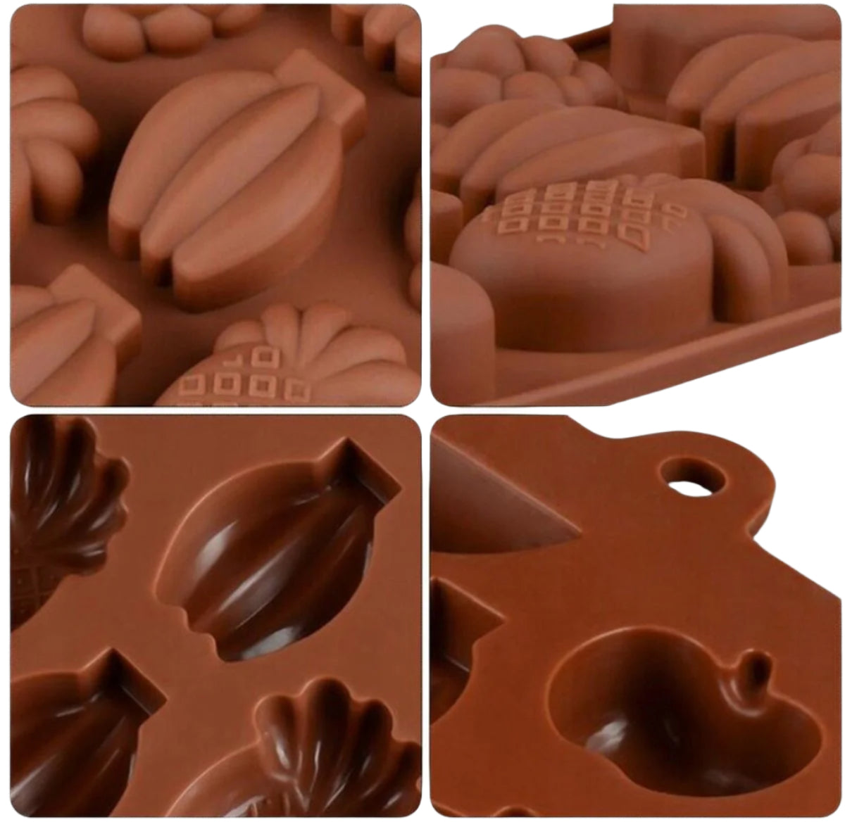 Fruit & Flower Shaped Silicone Chocolate