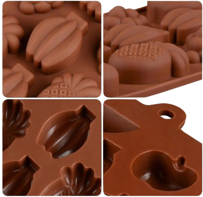Fruit & Flower Shaped Silicone Chocolate