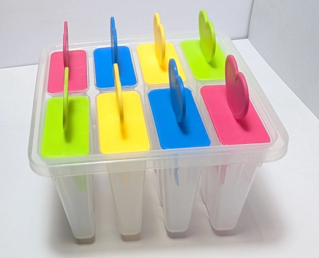 6 Cavity Heart Shaped Popsicle Molds | BPA-Free Reusable Ice Cream & Kulfi Maker | DIY Frozen Treat Moulds with Tray & Sticks | Easy-Release Ice Lolly Molds for Kids & Adults
