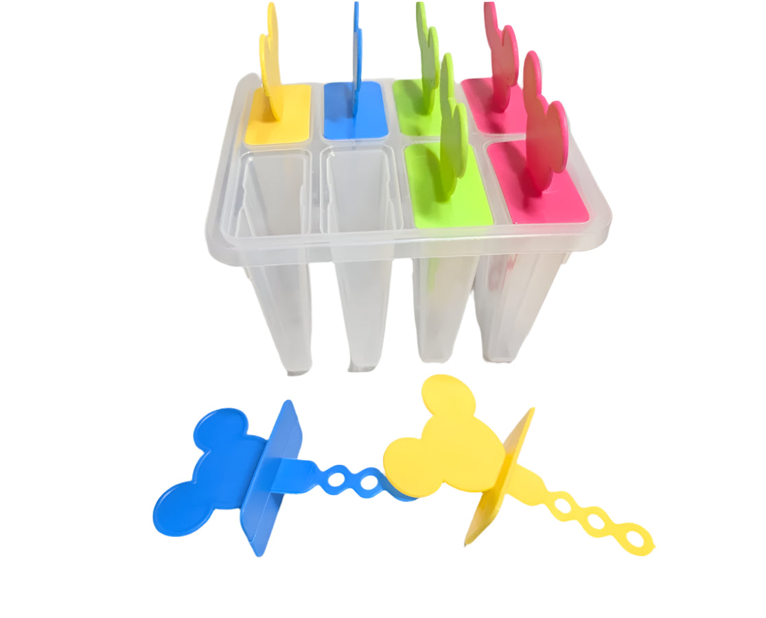 Premium 8-Piece Ice Cream & Popsicle Mould Set | Reusable DIY Kulfi & Ice Lolly Maker | BPA-Free Plastic Ice Cream Mold for Home | Easy-Release Frozen Dessert Mould for Kids & Adults (Multicolor)