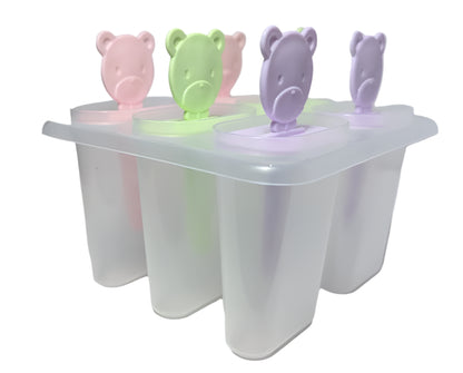 6 Cavity Homemade Popsicle & Kulfi Moulds | Plastic Reusable Ice Pop Makers |  DIY Frozen Ice Cream Maker for Kids & Adults