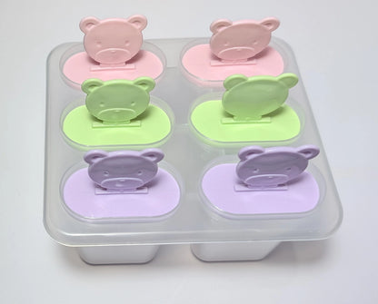 6 Cavity Homemade Popsicle & Kulfi Moulds | Plastic Reusable Ice Pop Makers |  DIY Frozen Ice Cream Maker for Kids & Adults