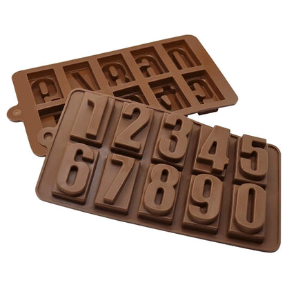 Silicone Chocolate Numeric 0 to 9 Number Baking Tools for Cake Decoration Mould
