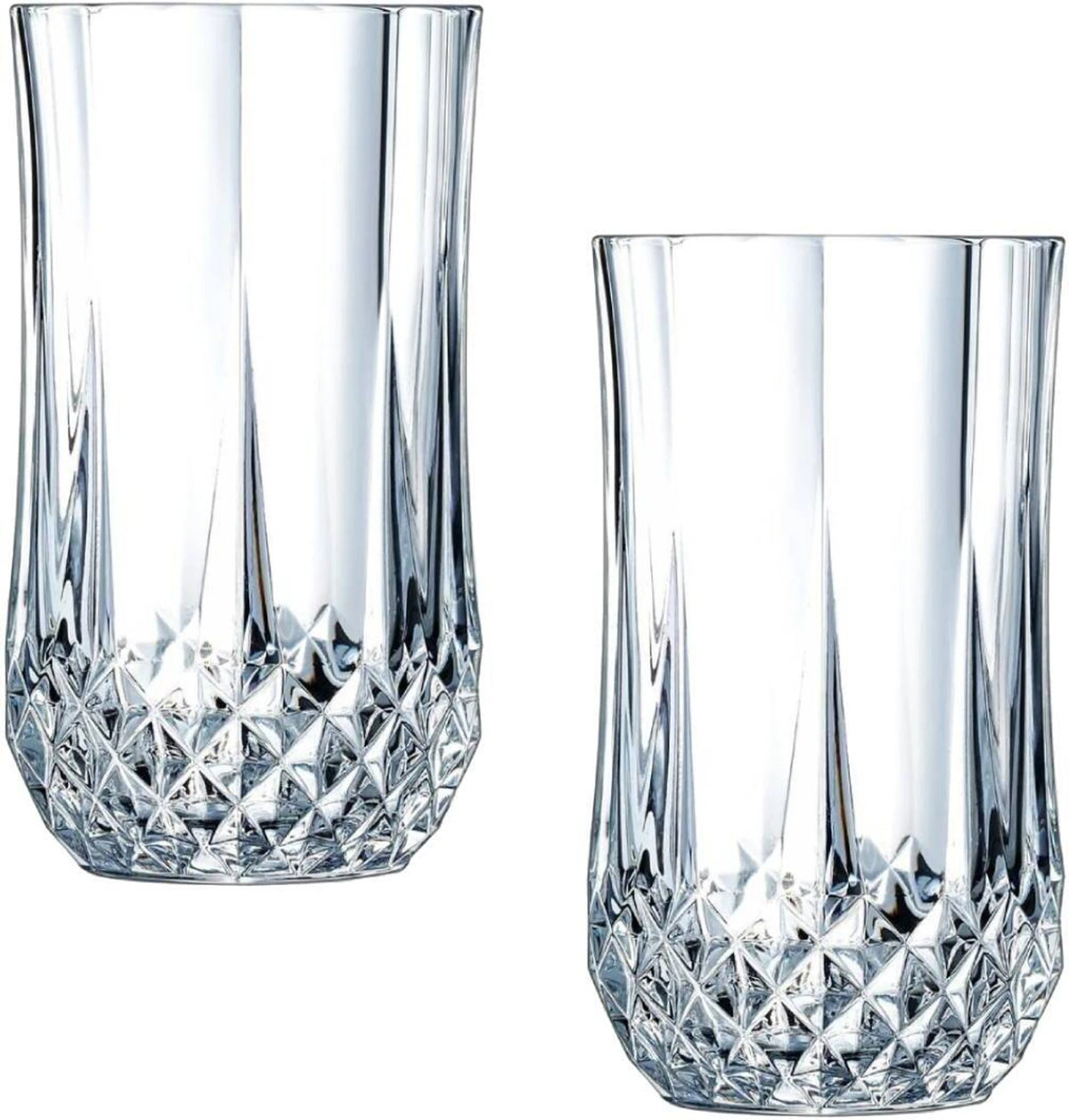 V Bright (Pack of 6) Drinking Glasses Set of 6 - 12.5 CM for Water, Juice, Beer, Wine, Cocktails, Glass Set Water/Juice Glass